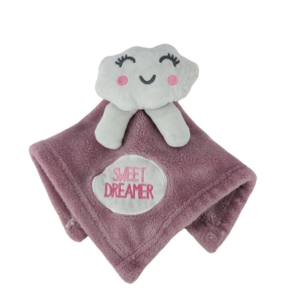 Sweet Dreamer Pink Lovey 12 Inch Pink Baby Security‎ Blanket Cloud
